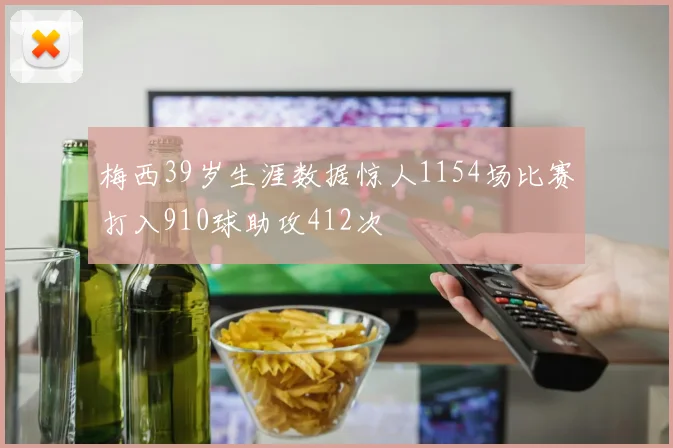 梅西39岁生涯数据惊人1154场比赛打入910球助攻412次